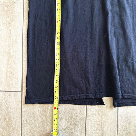 Wol Hide Maxi Dress Large Oversized Organic Cotton Black Lagenlook Minimalist - Picture 10 of 10